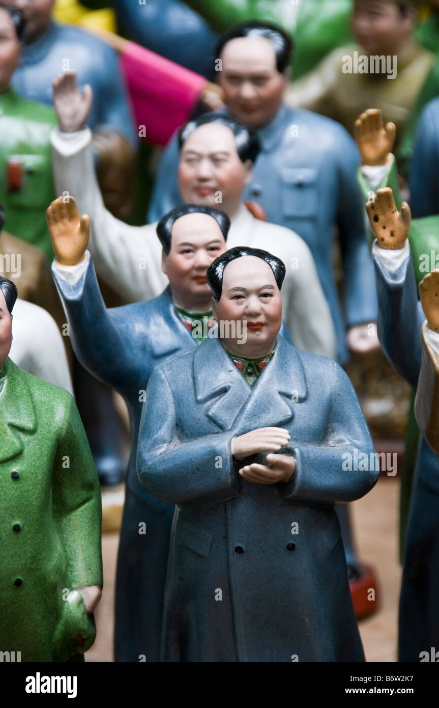 Collection de figures Président Mao en vente à Hong Kong Banque D'Images