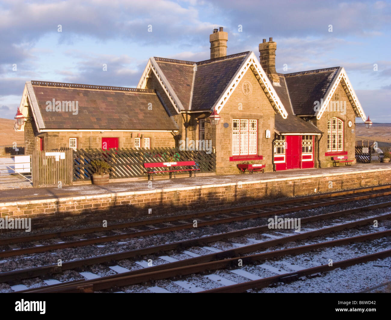 Ribblehead station sur la ligne de chemin de fer s'installer à Carlisle North Yorkshire Banque D'Images