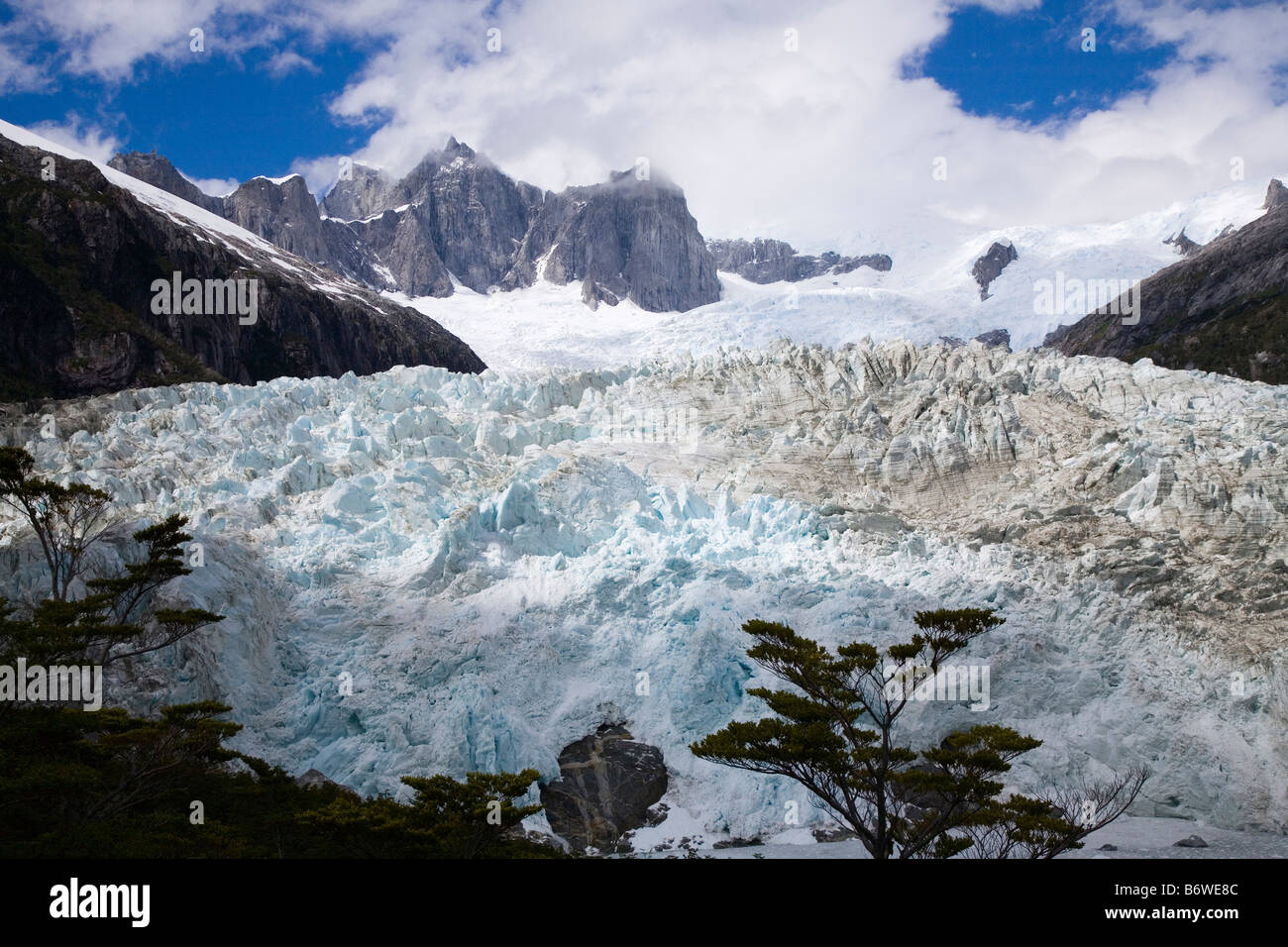 Glacier Pia, Canal de Beagle, fjords chiliens, Chili Banque D'Images