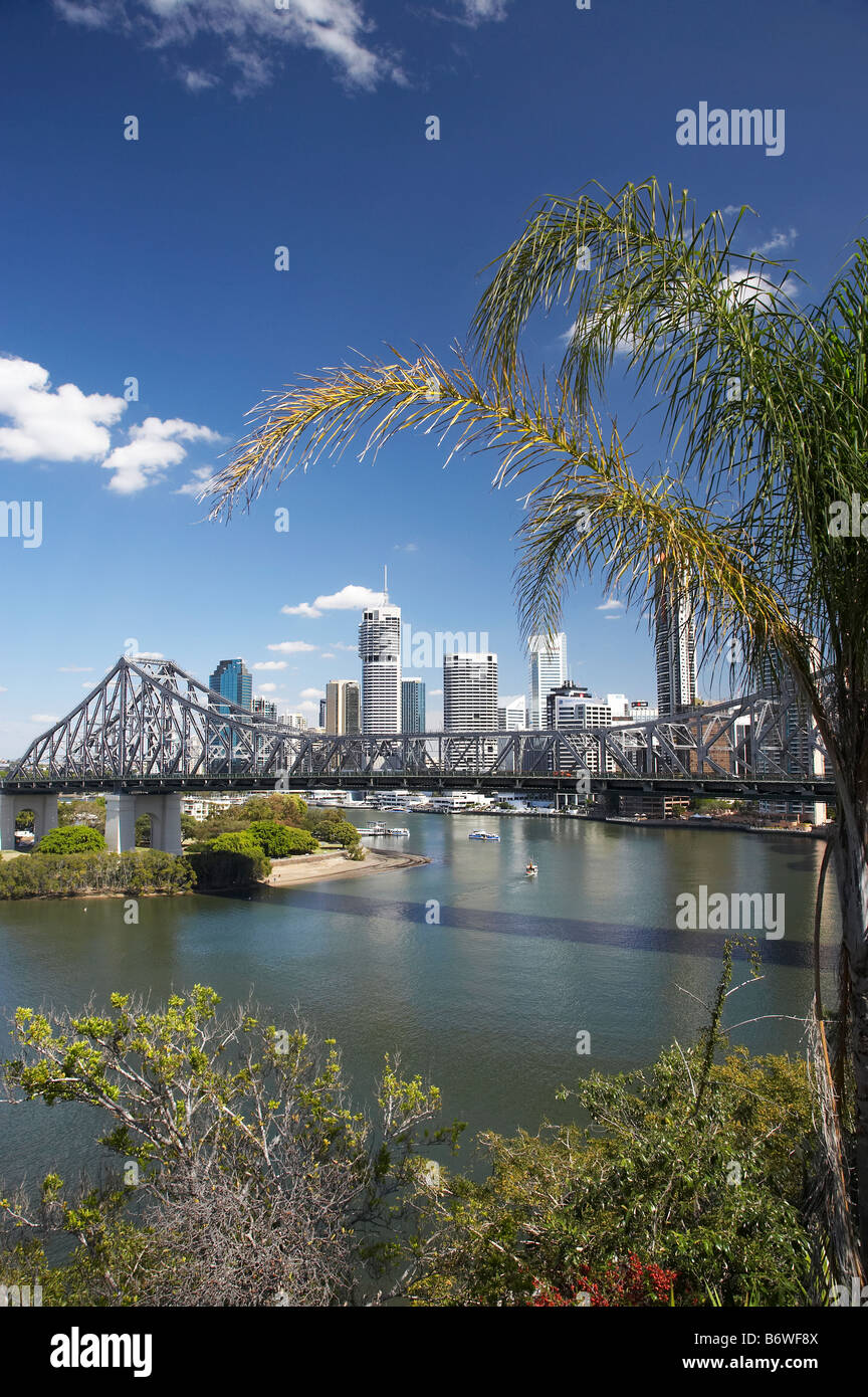 Histoire Pont et rivière Brisbane Brisbane Queensland Australie Banque D'Images