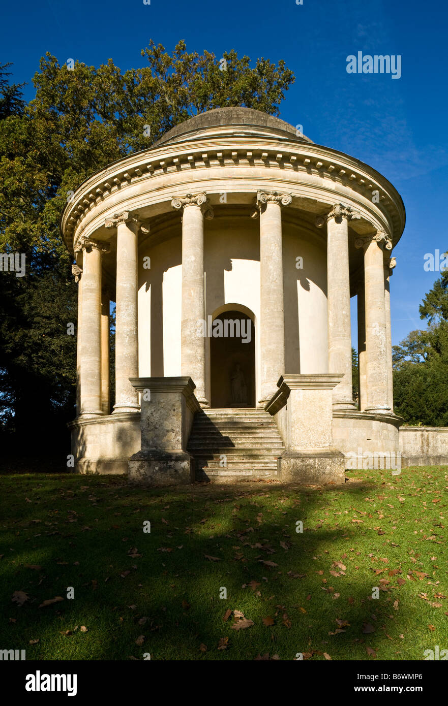 Le Temple de l'Antique vertu à Stowe, Buckinghamshire, Angleterre, Royaume-Uni. Banque D'Images