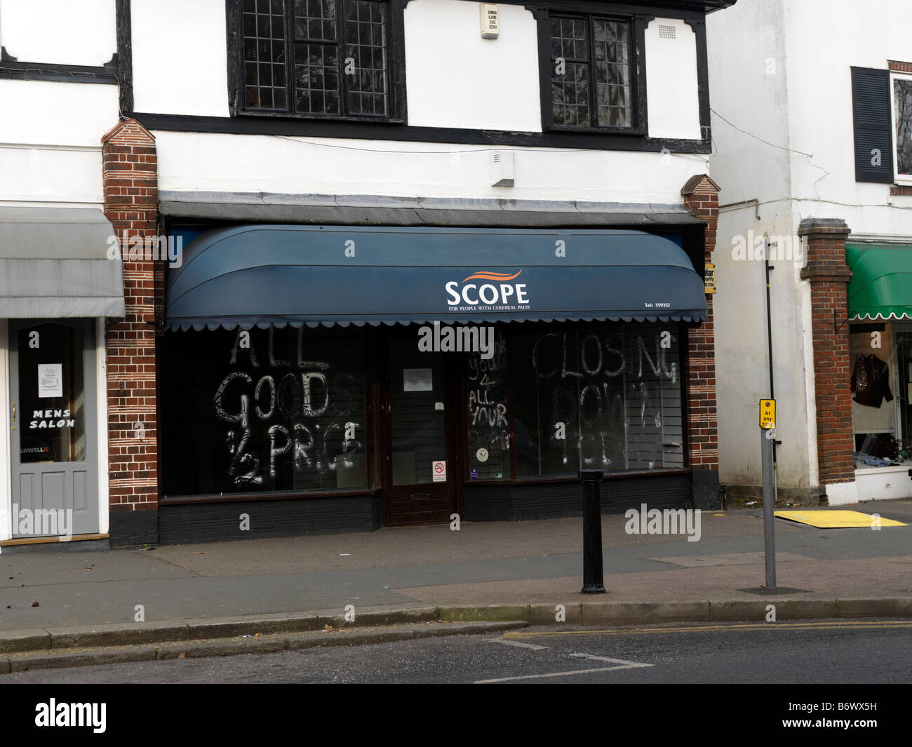 Portée Magasin de charité récession Fermer Banque D'Images