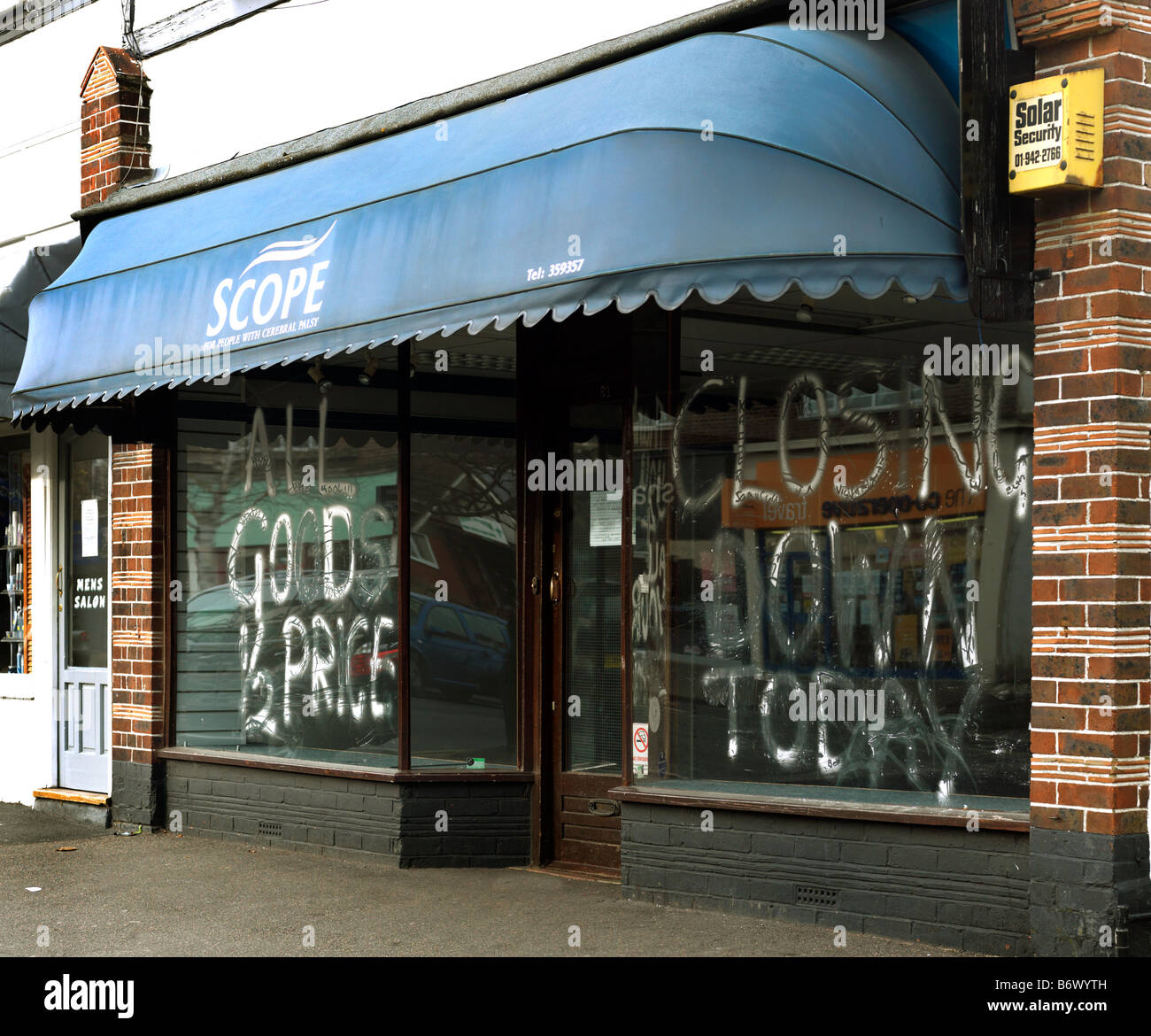 Portée Magasin de charité récession Fermer Banque D'Images