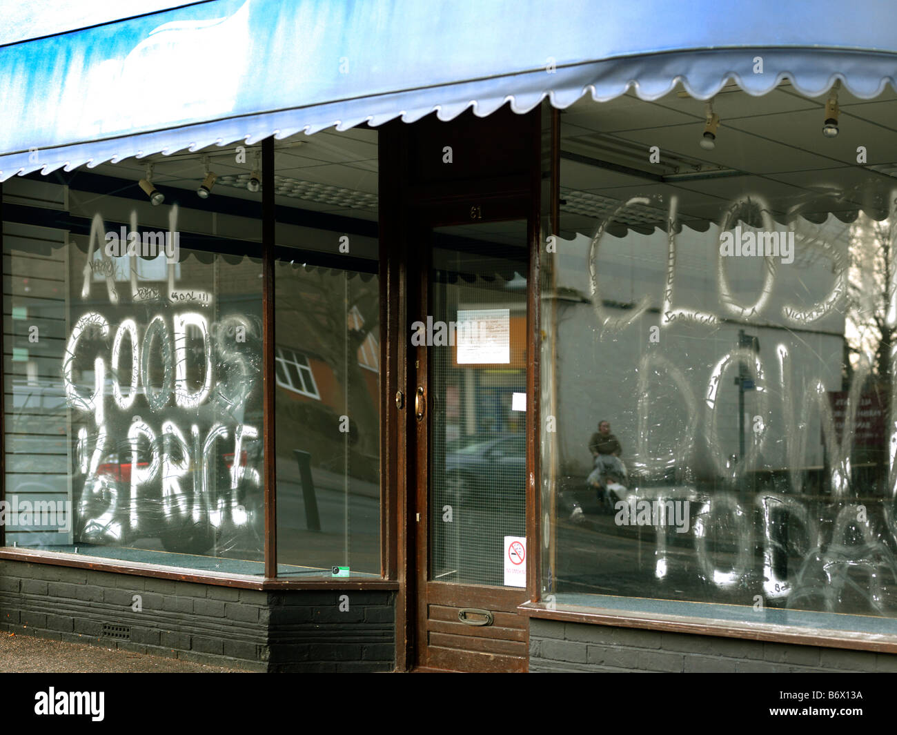 Portée Magasin de charité récession Fermer Banque D'Images