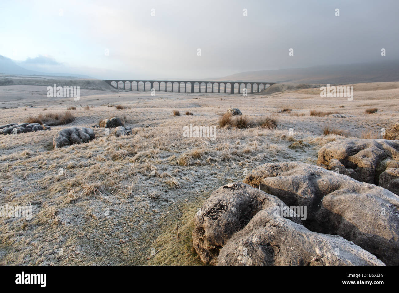 Sur le viaduc Ribblesdale s'installer à Carlisle trainline, North Yorkshire, UK. Banque D'Images
