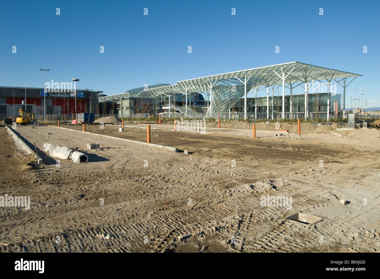 Nouveau centre de foire commerciale en construction Milan Italie Banque D'Images