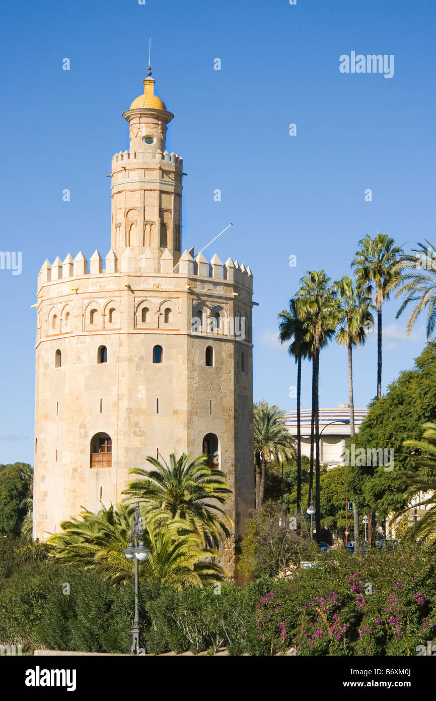 Séville Espagne La Torre del Oro Banque D'Images