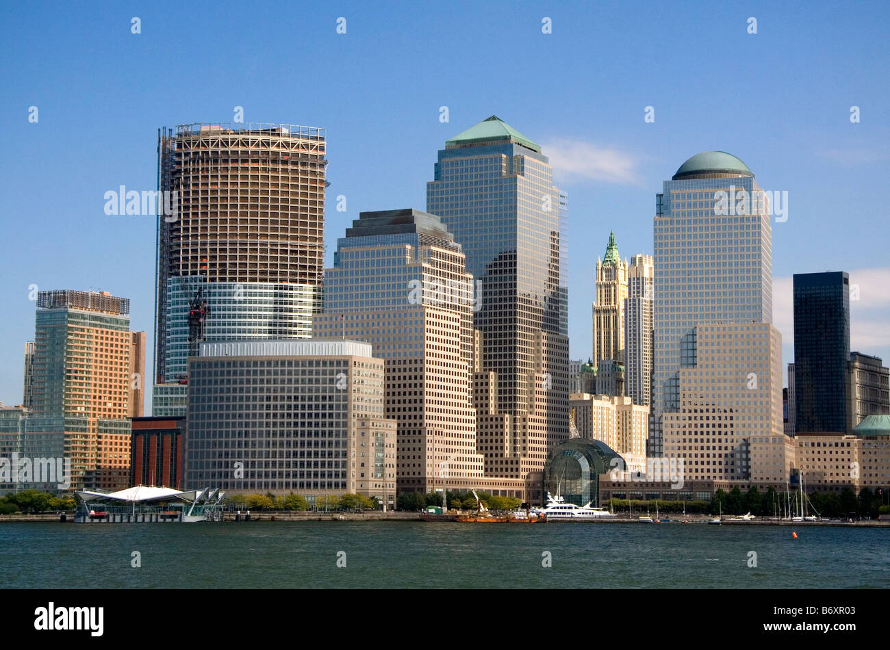 Immeubles de bureaux modernes gratte-ciel le long du bas du West Side de New York New York USA Banque D'Images