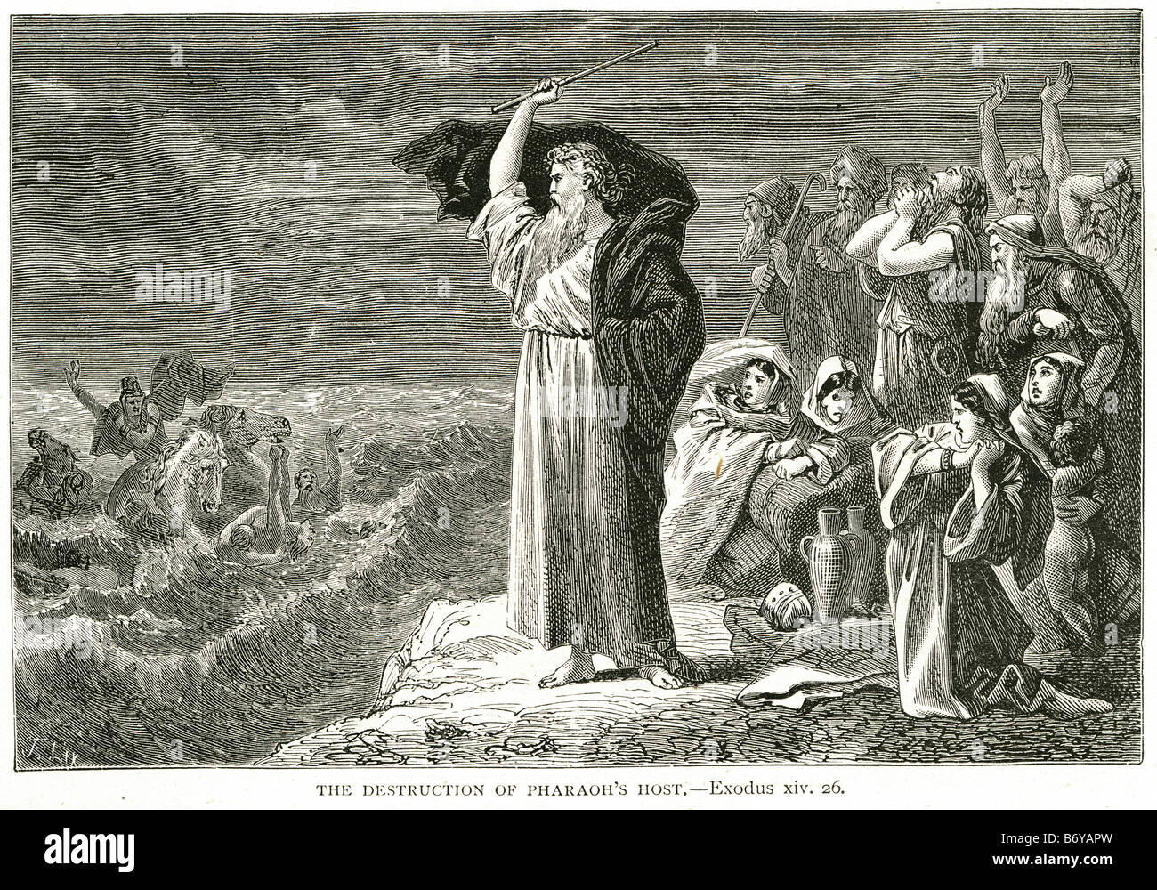 La destruction de l'hôte du pharaon de l'exode le "sortir de l'Égypte', est le terme utilisé pour l'évasion, de départ et emancipat Banque D'Images