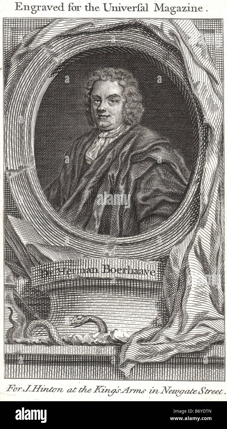 Herman Boerhaave (Voorhout, Décembre 31, 1668 - Septembre 23, Leiden, 1738) était un botaniste néerlandais, humaniste et médecin Banque D'Images