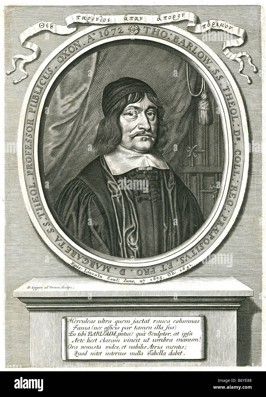 Thomas Barlow (1607-1691) était un évêque de Lincoln. Banque D'Images