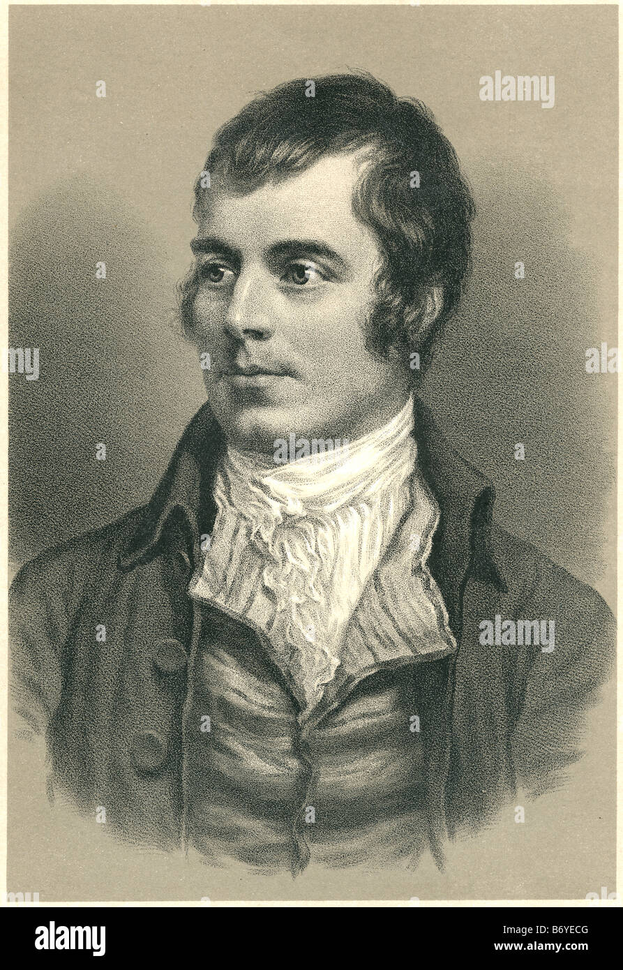 Robert Burns (25 janvier 1759 - 21 juillet 1796) (également connu sous le nom de Rabbie Burns, fils préféré de l'Écosse, le laboureur, poète Banque D'Images