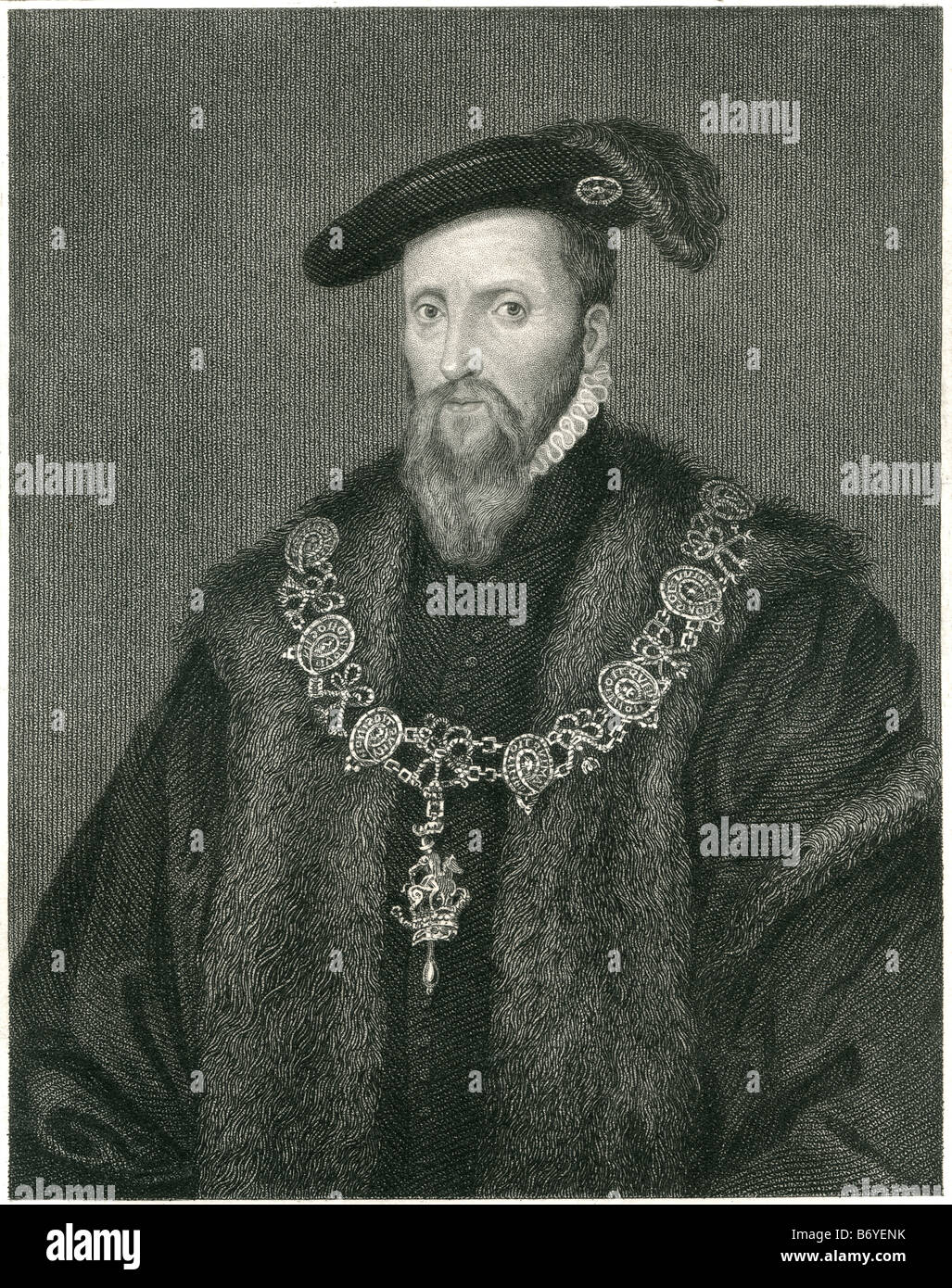 Edward Seymour, duc de Somerset (ch. 1506 - 22 janvier, 1552) était Lord Protecteur d'Angleterre Banque D'Images