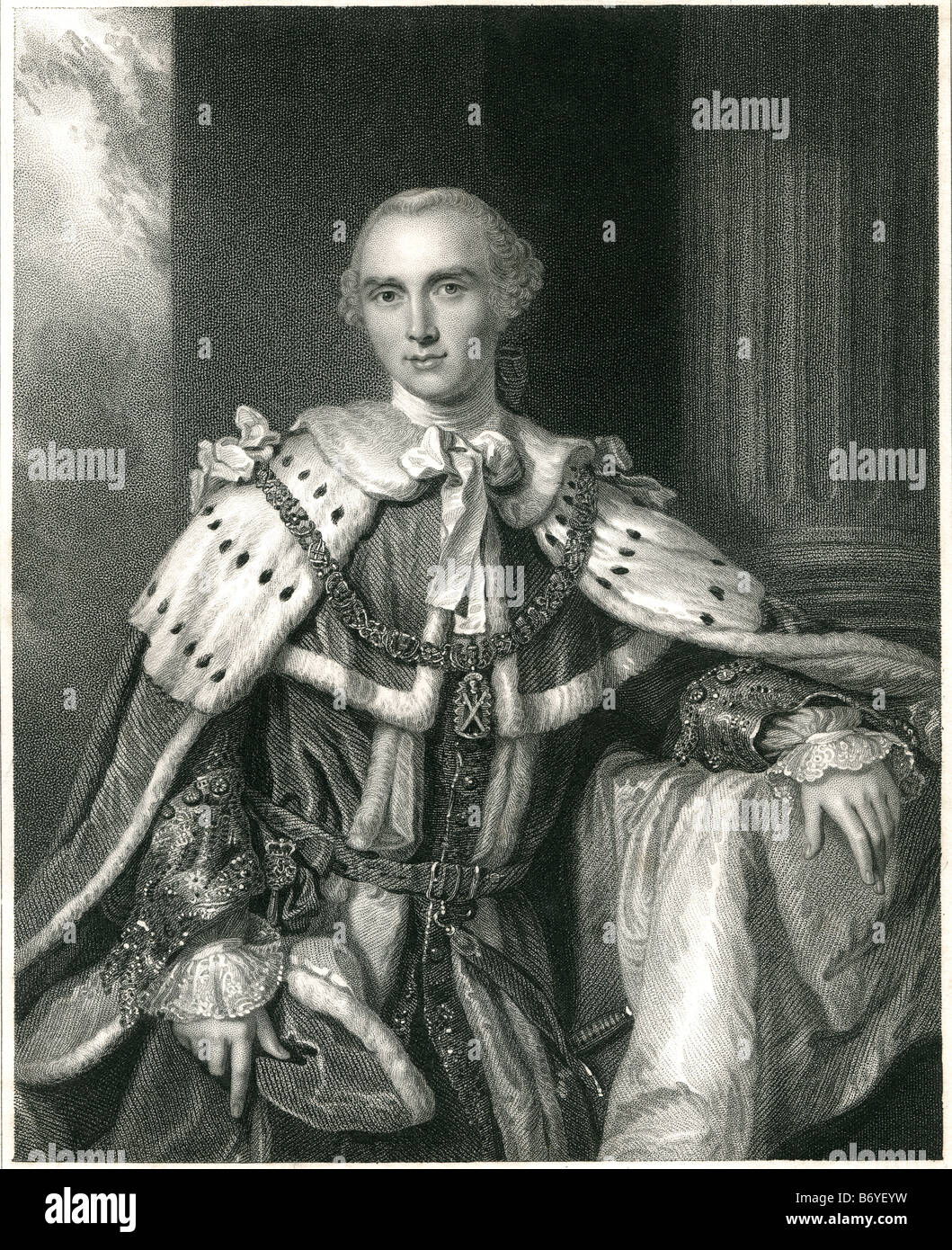 John Stuart, 3 comte de Bute, KG, PC 25 mai 1713 - 10 mars 1792 le titre de Lord Mount Stuart avant 1723 était un noble écossais Banque D'Images