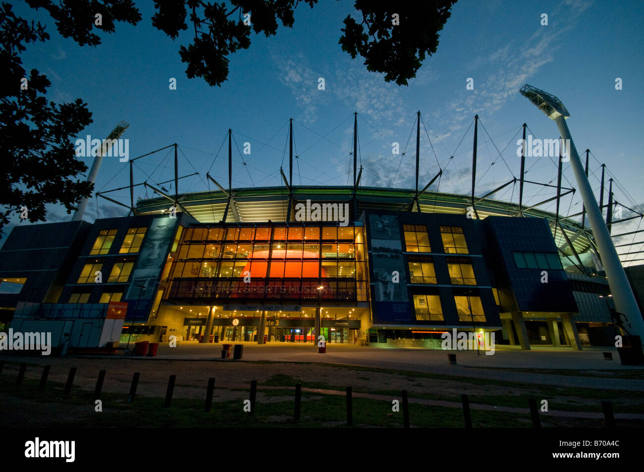 Terrain de cricket de Melbourne et le Musée National du Sport en Australie Banque D'Images