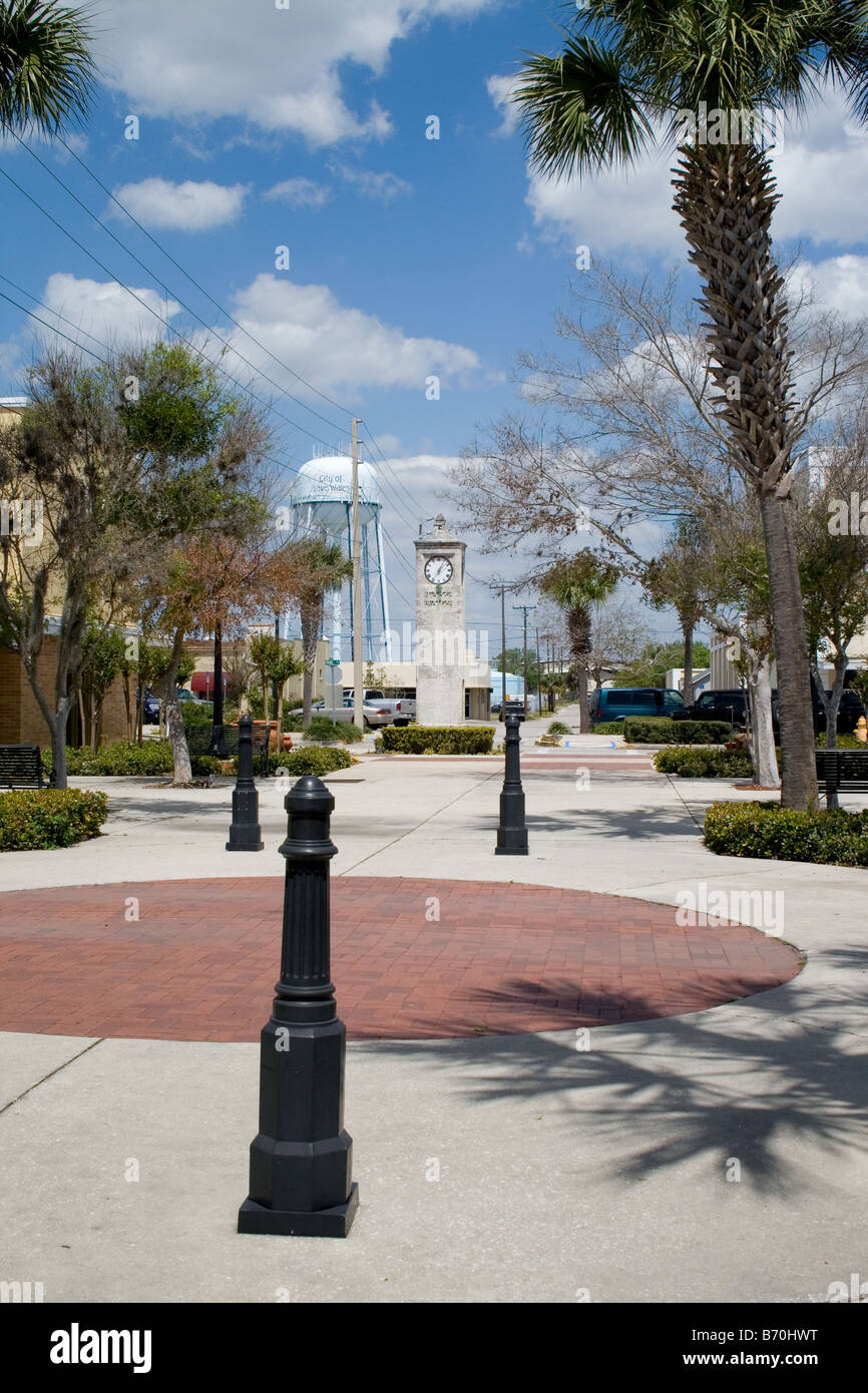 Ville historique de Lake Wales réveil maintenant construit en 1931 et situé dans le centre-ville marché. Banque D'Images