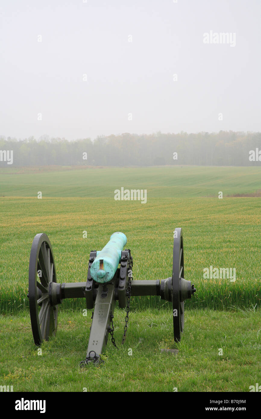 Les lignes de l'Union européenne, le Malvern Hill, Richmond National Battlefield Park, Virginia, USA Banque D'Images