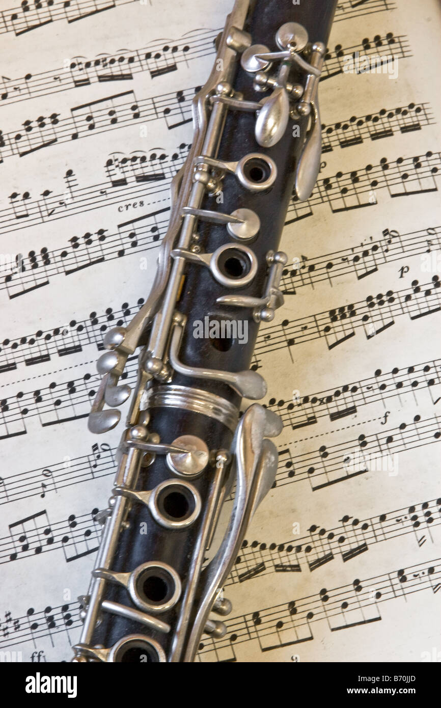 Clarinet musical instrument score Banque de photographies et d'images à  haute résolution - Alamy