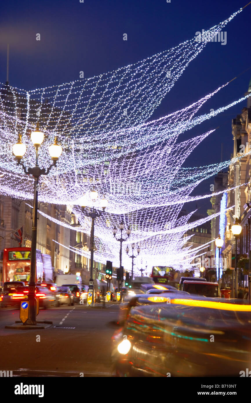 Les lumières de Noël de Regent Street Regent Street London England Banque D'Images