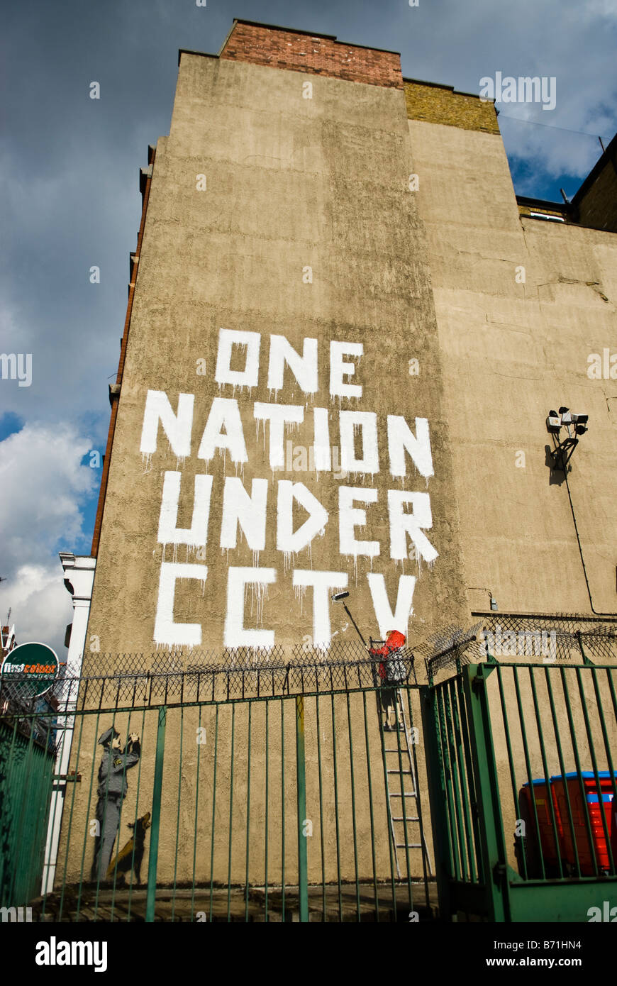 Graffiti Banksy - une nation sous tous les CCTV Banque D'Images