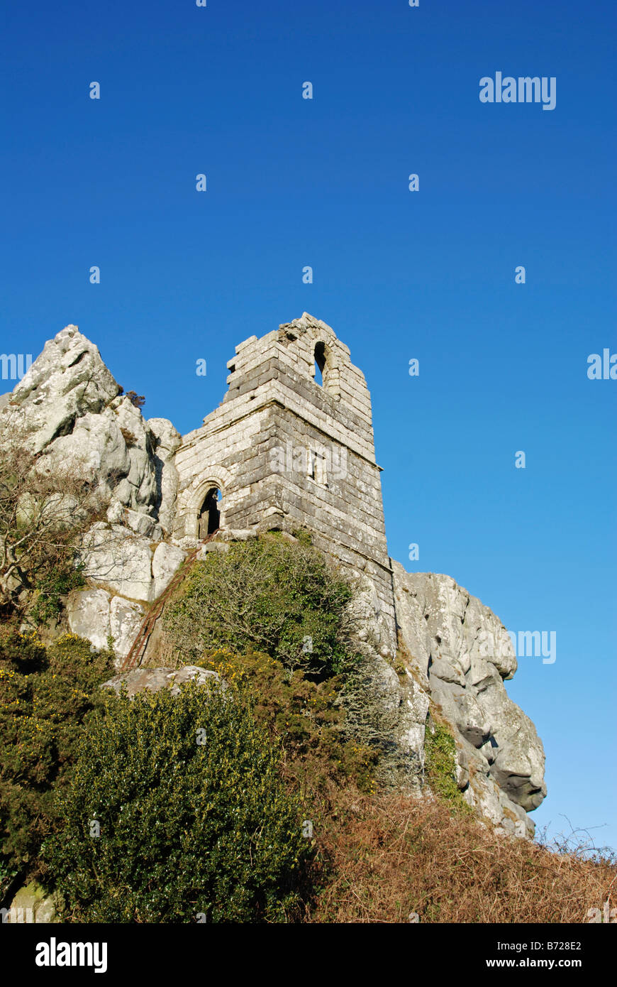 L'ancienne chapelle de roche rock, près de St Austell, Cornwall.,uk Banque D'Images
