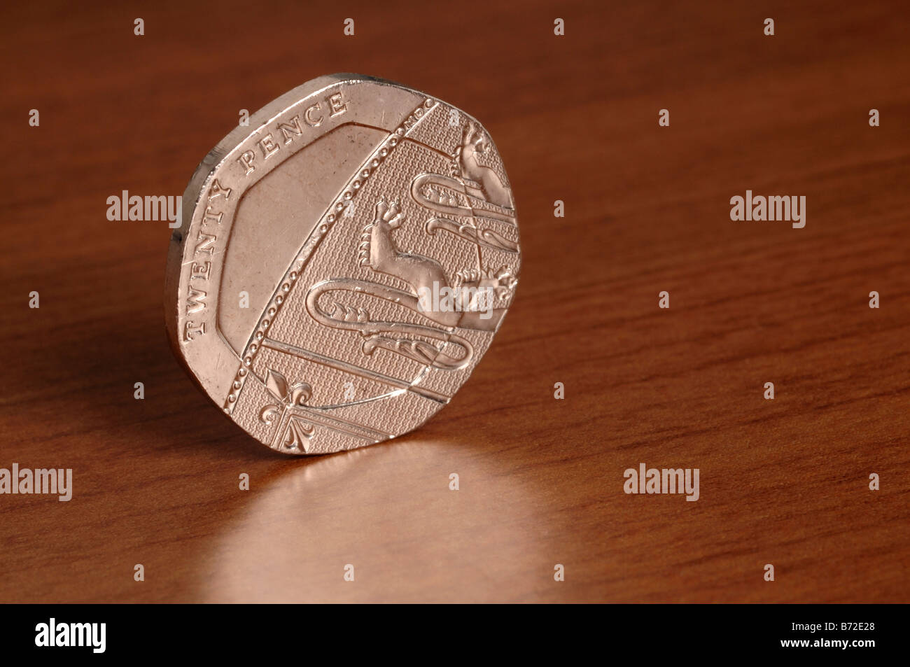 pièce de 20 pence Banque D'Images
