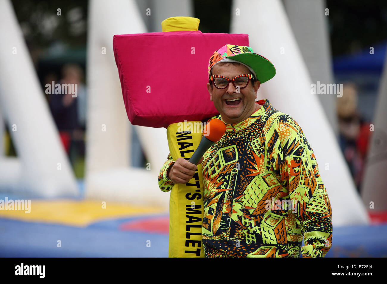 Timmy Mallet s'il héberge un coup à Platt Fields Park Fallowfield Banque D'Images