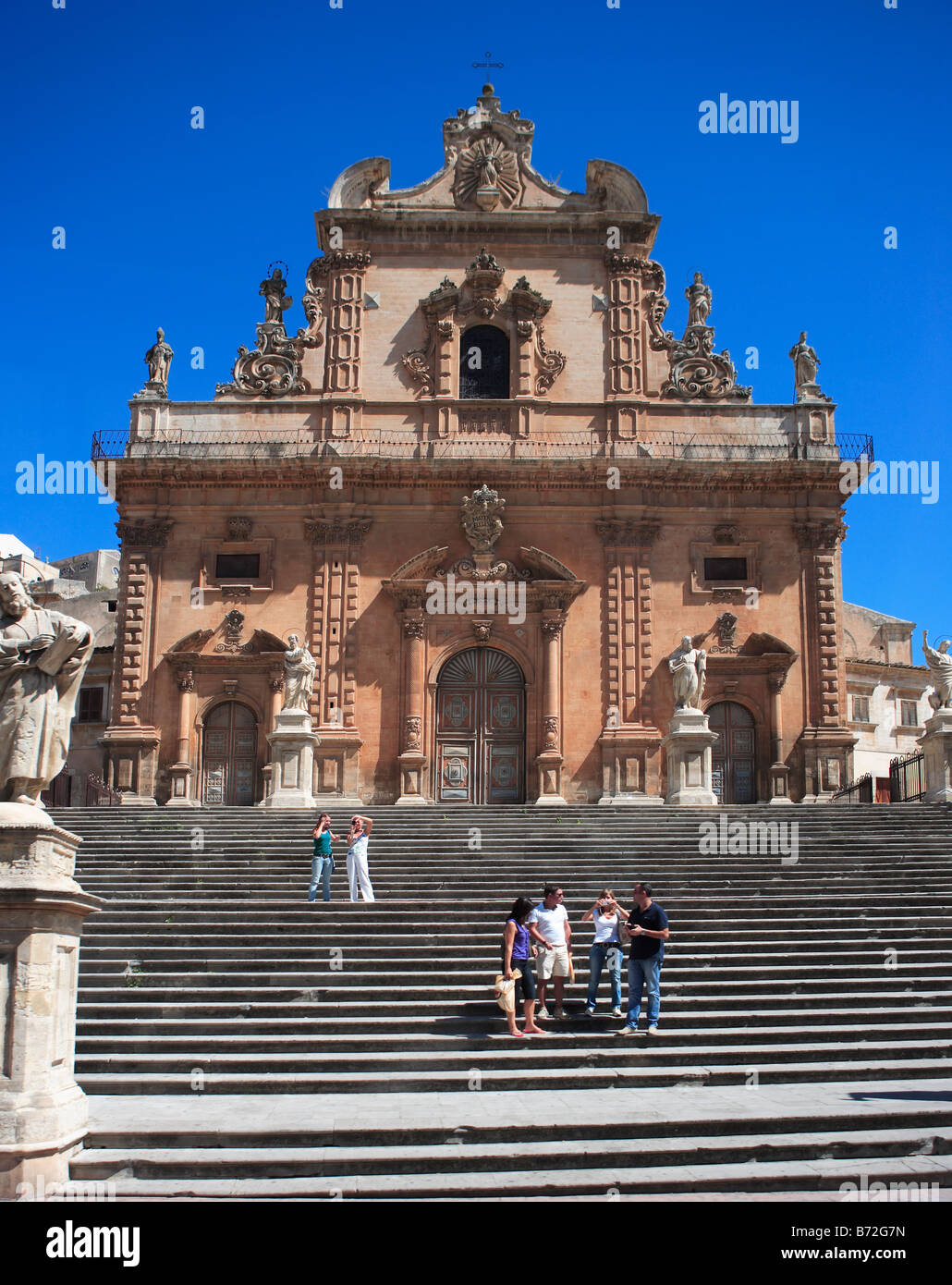 L'Eglise de San Pietro, Modica, Sicile Banque D'Images