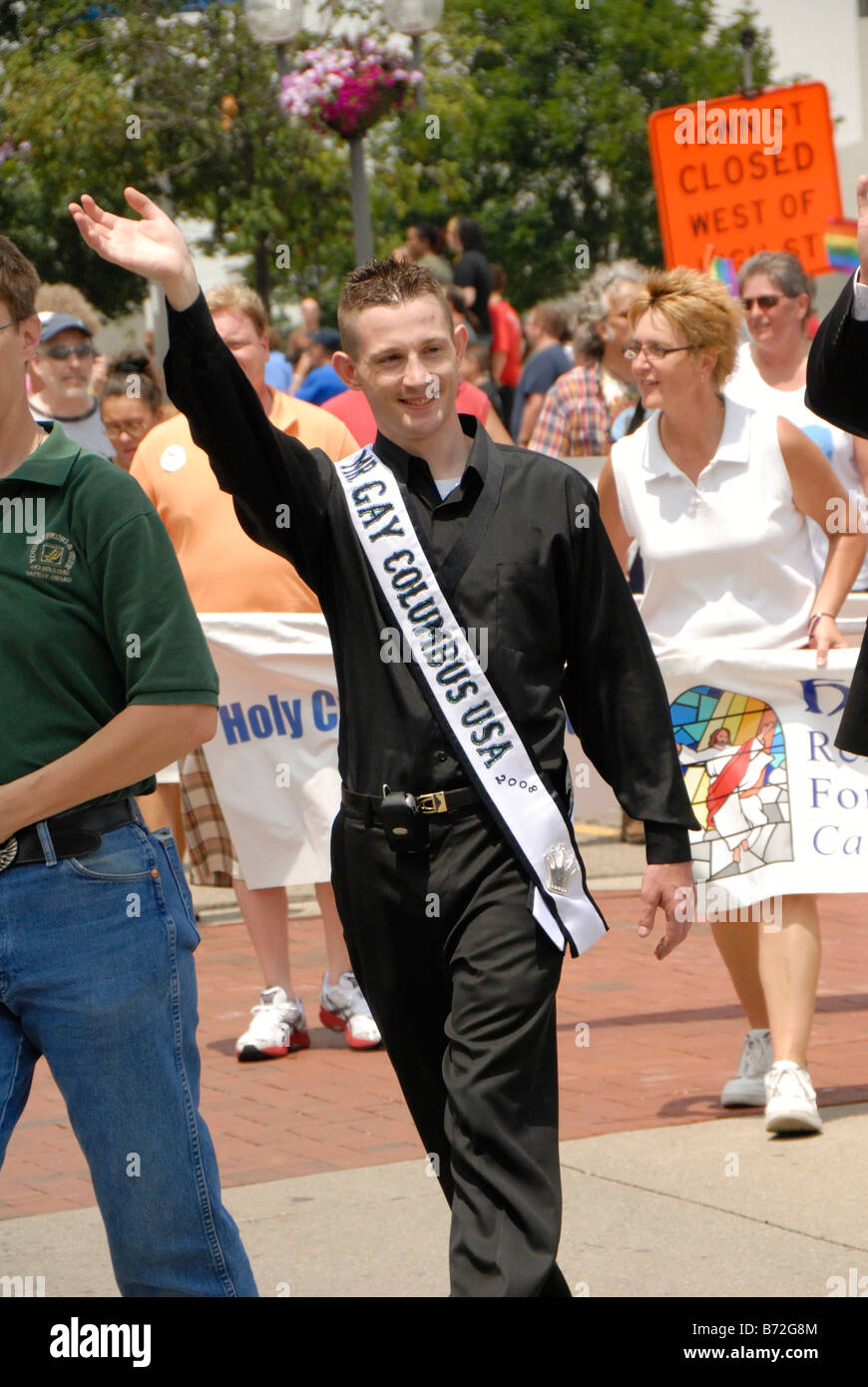 M. Gay Gay Pride Parade USA Columbus Columbus Ohio 2008 Banque D'Images