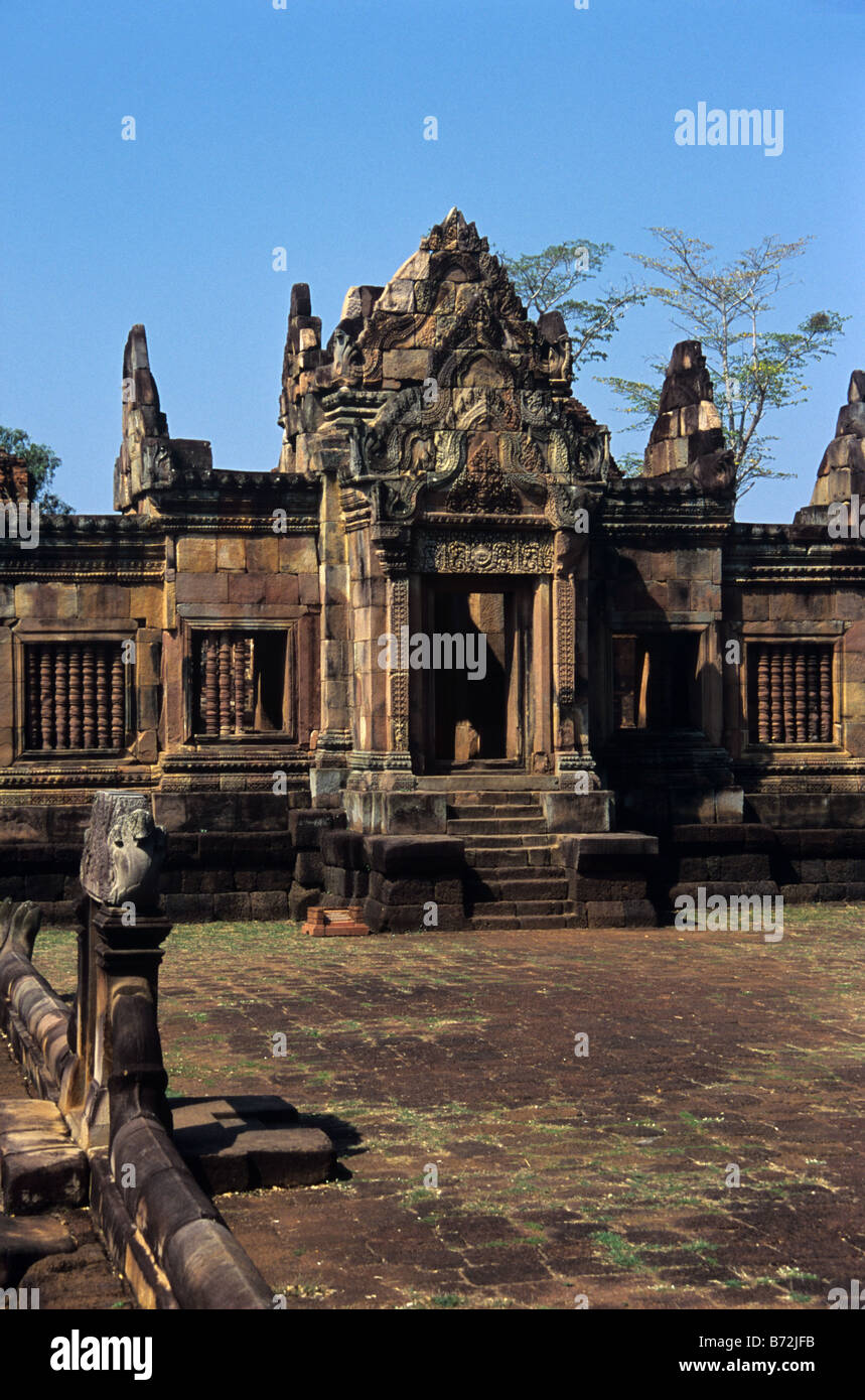 Entrée sud de la 10e de la Gopura c, Temple Khmer Prasat Meuang Tam, au nord-est de la Thaïlande Banque D'Images