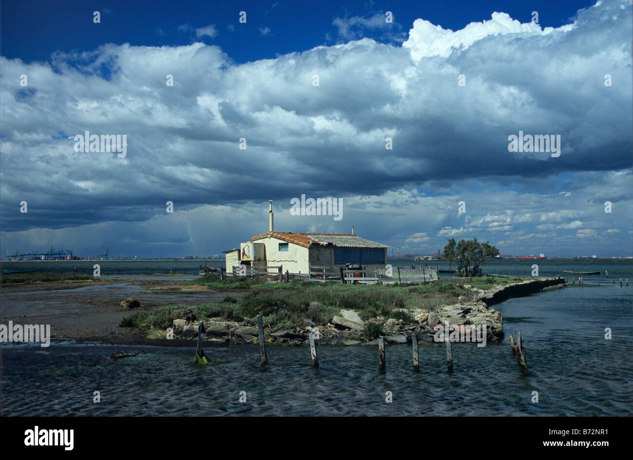 Cabane de pêcheur ou Cabanon sur l'Islet près de Port Saint Louis,  Camargue, Provence, France Photo Stock - Alamy