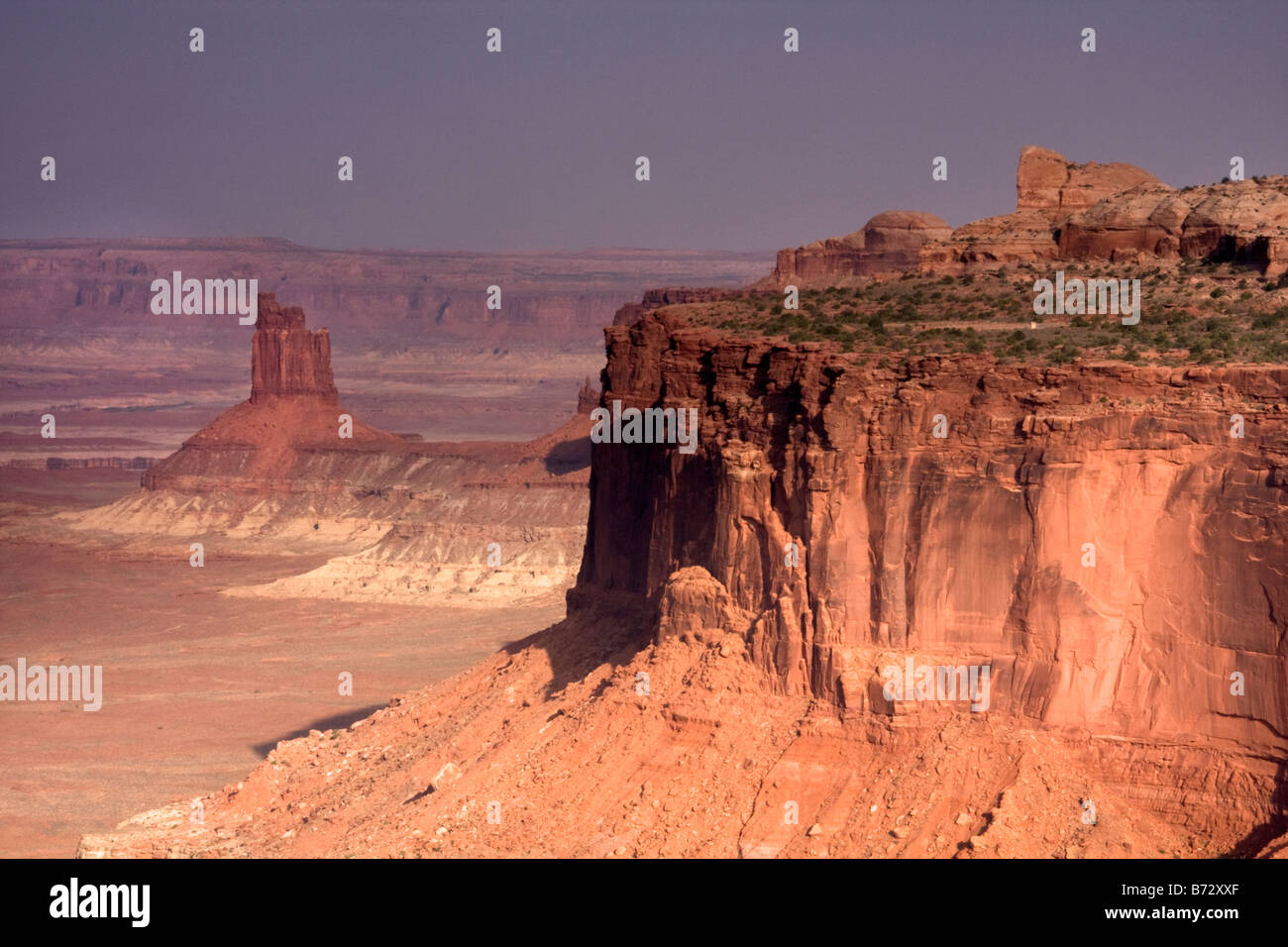 Au-dessus de la tour chandelier Soda Springs bassin dans l'île du ciel district de Canyonlands National Park Utah Banque D'Images