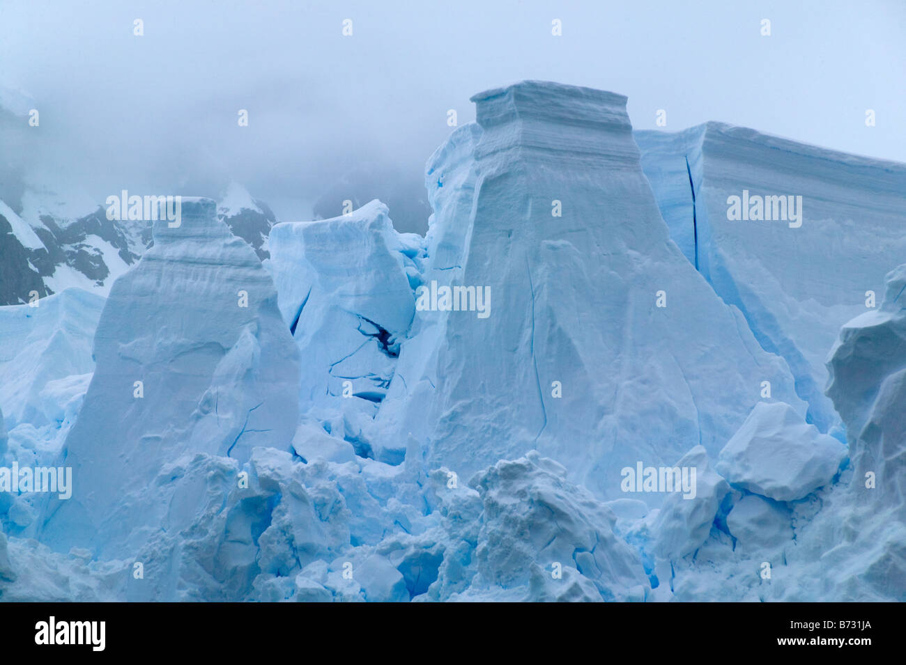 Paysage du mur iceberg Antarctique Paradise Bay Banque D'Images