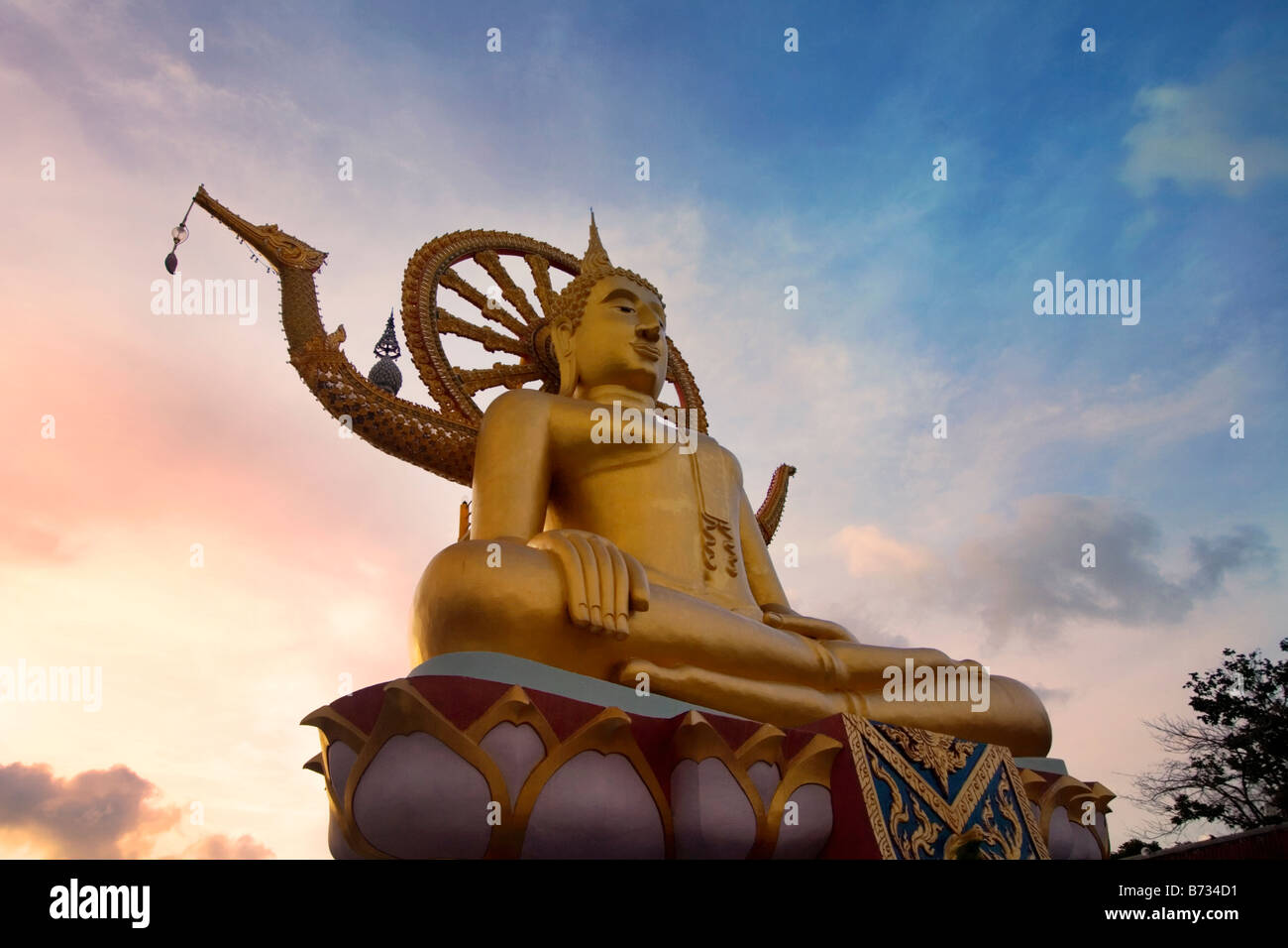 Thaïlande Ko Samui Wat Phra Yai Buddh Big Banque D'Images