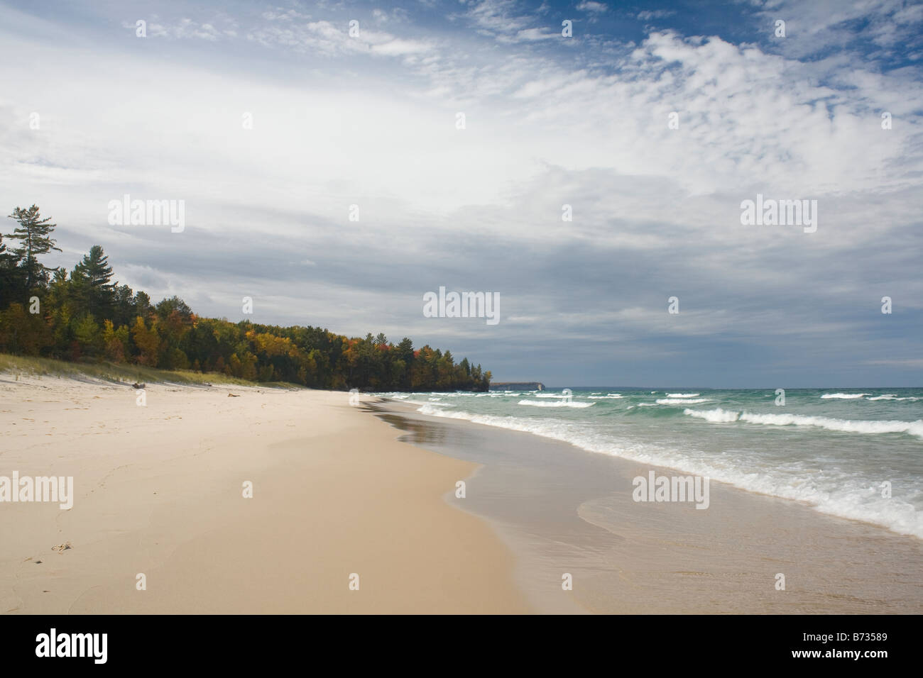 MI00179 00 MICHIGAN Sandy Twelvemile Beach près de Beaver Creek dans la région de Pictured Rocks National Lakeshore Banque D'Images