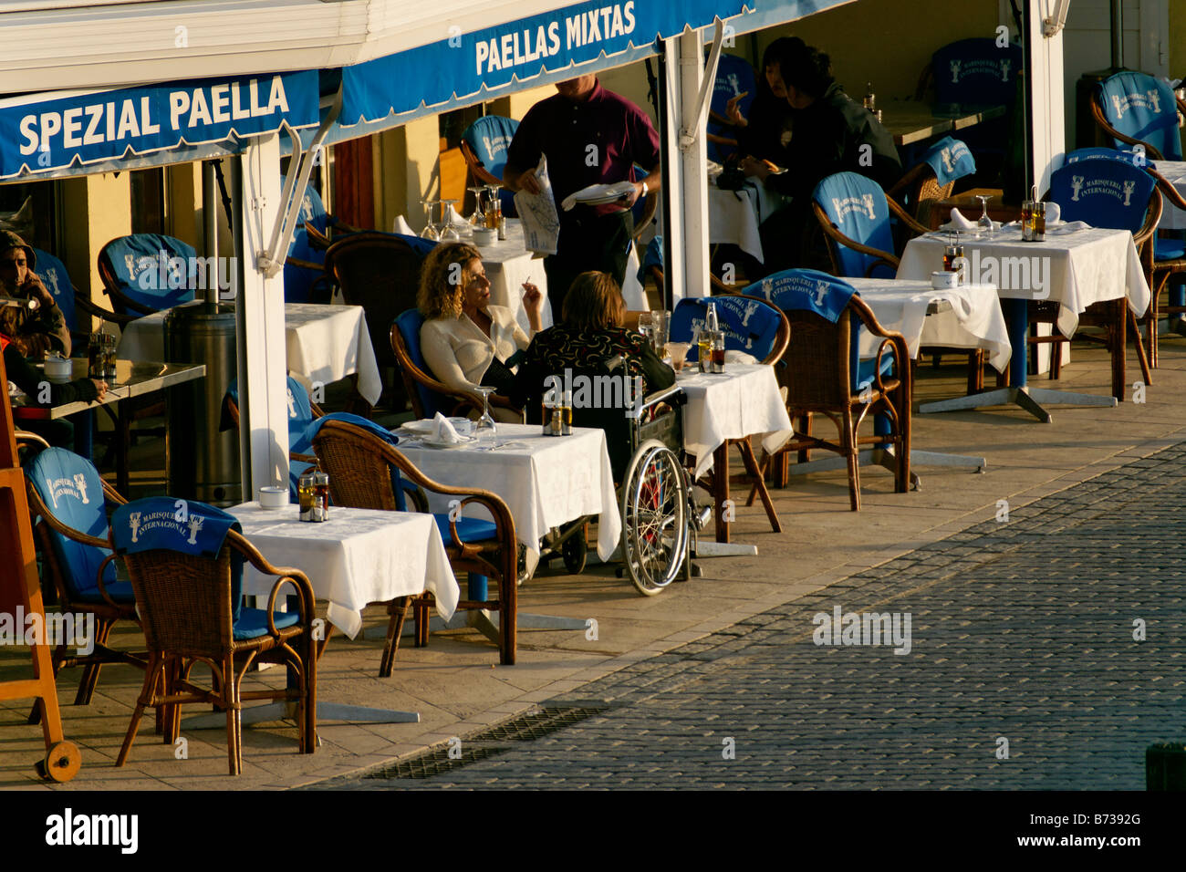 Can Pastilla Mallorca Cala Estancia seafood restaurant Banque D'Images