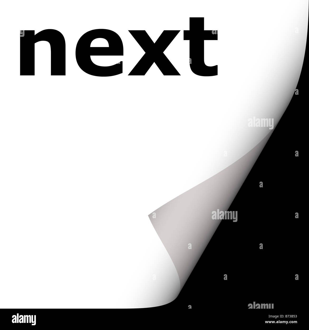 3d page curl Banque D'Images