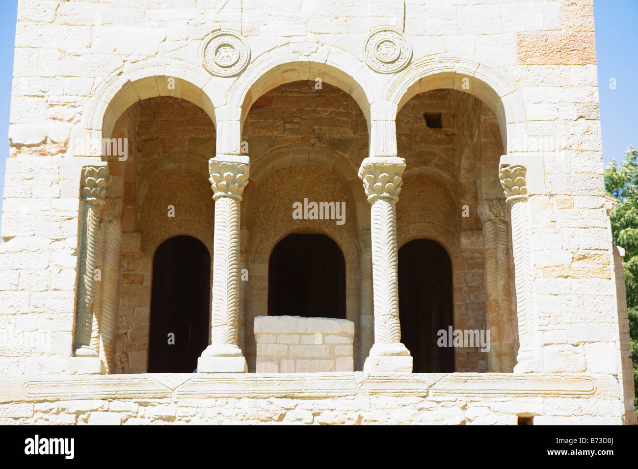 Le balcon belvédère de la Santa Maria del Naranco Banque D'Images