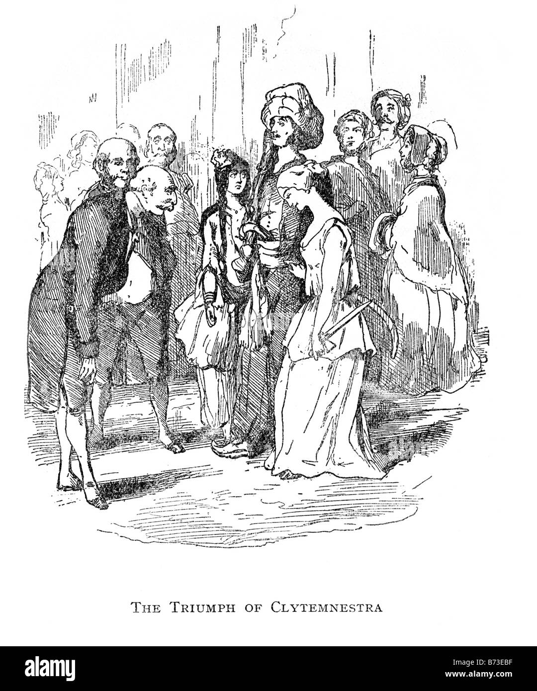 Le Triomphe de Clytemnestre par W M Thackeray Illustration Ligne de Vanity Fair Banque D'Images