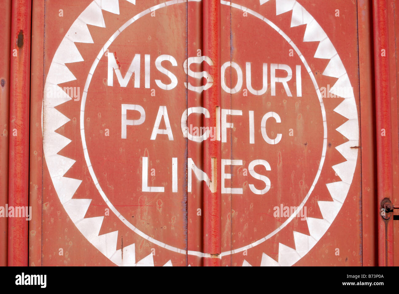 Lignes Missouri Pacific Rail Road Car Banque D'Images