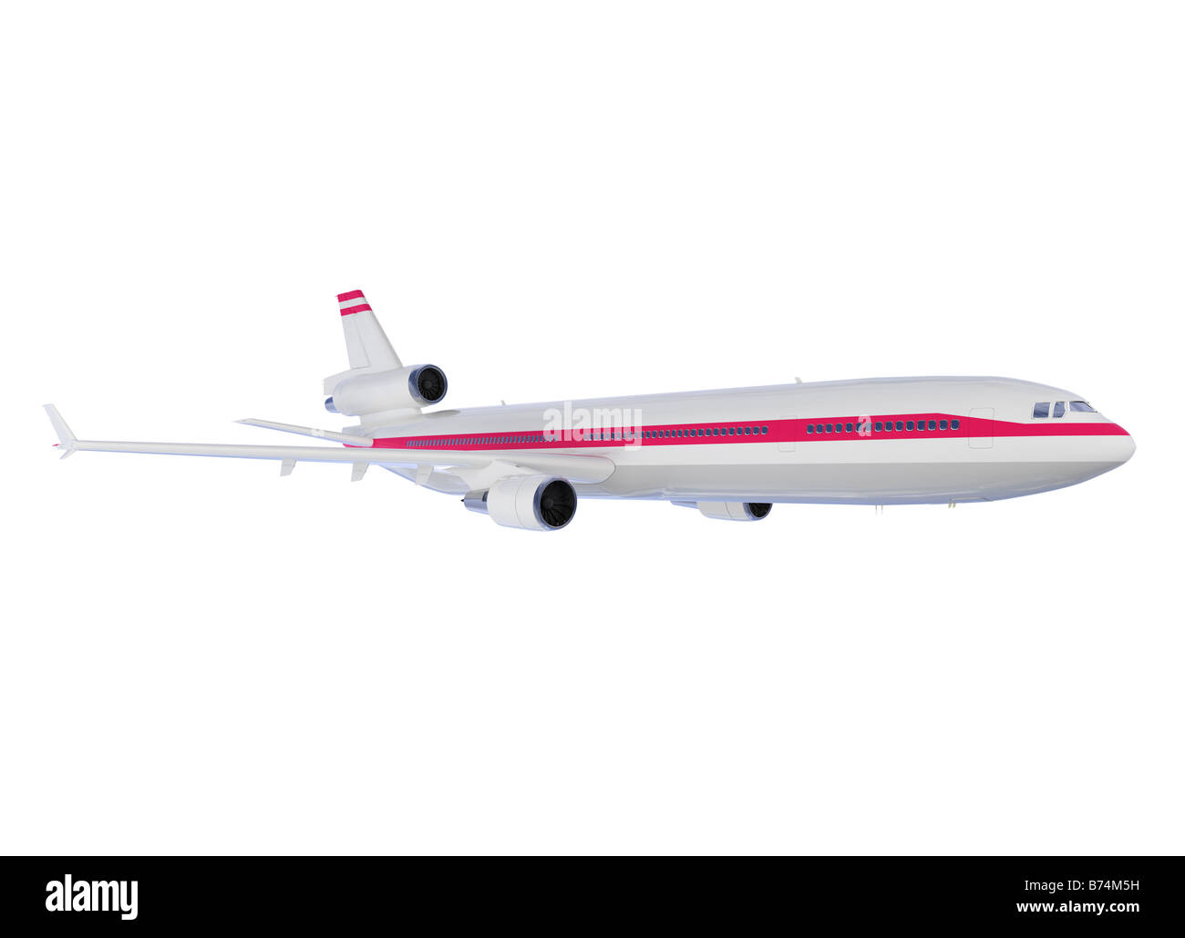 Avion isolé sur fond blanc Banque D'Images