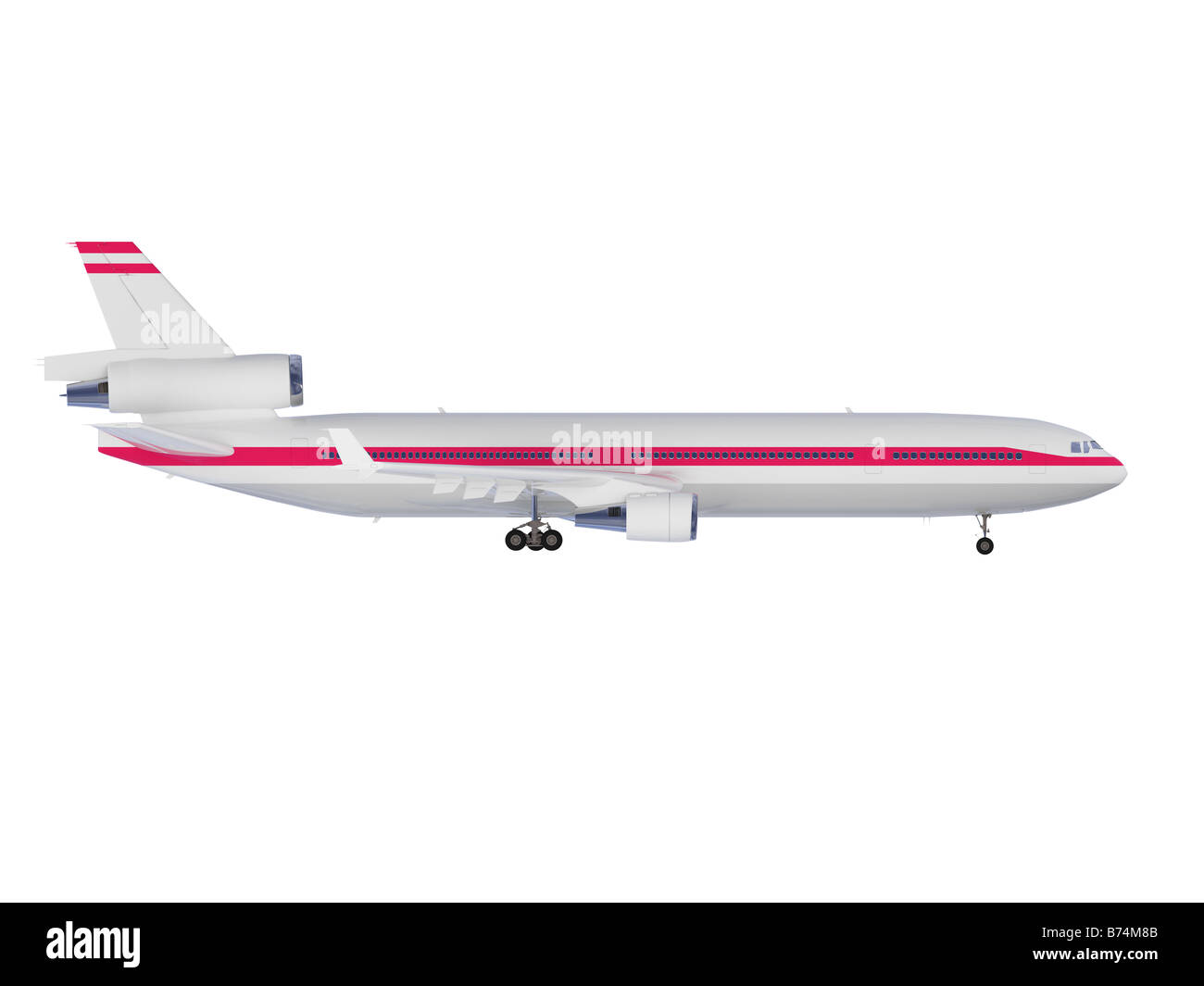 Avion isolé sur fond blanc Banque D'Images