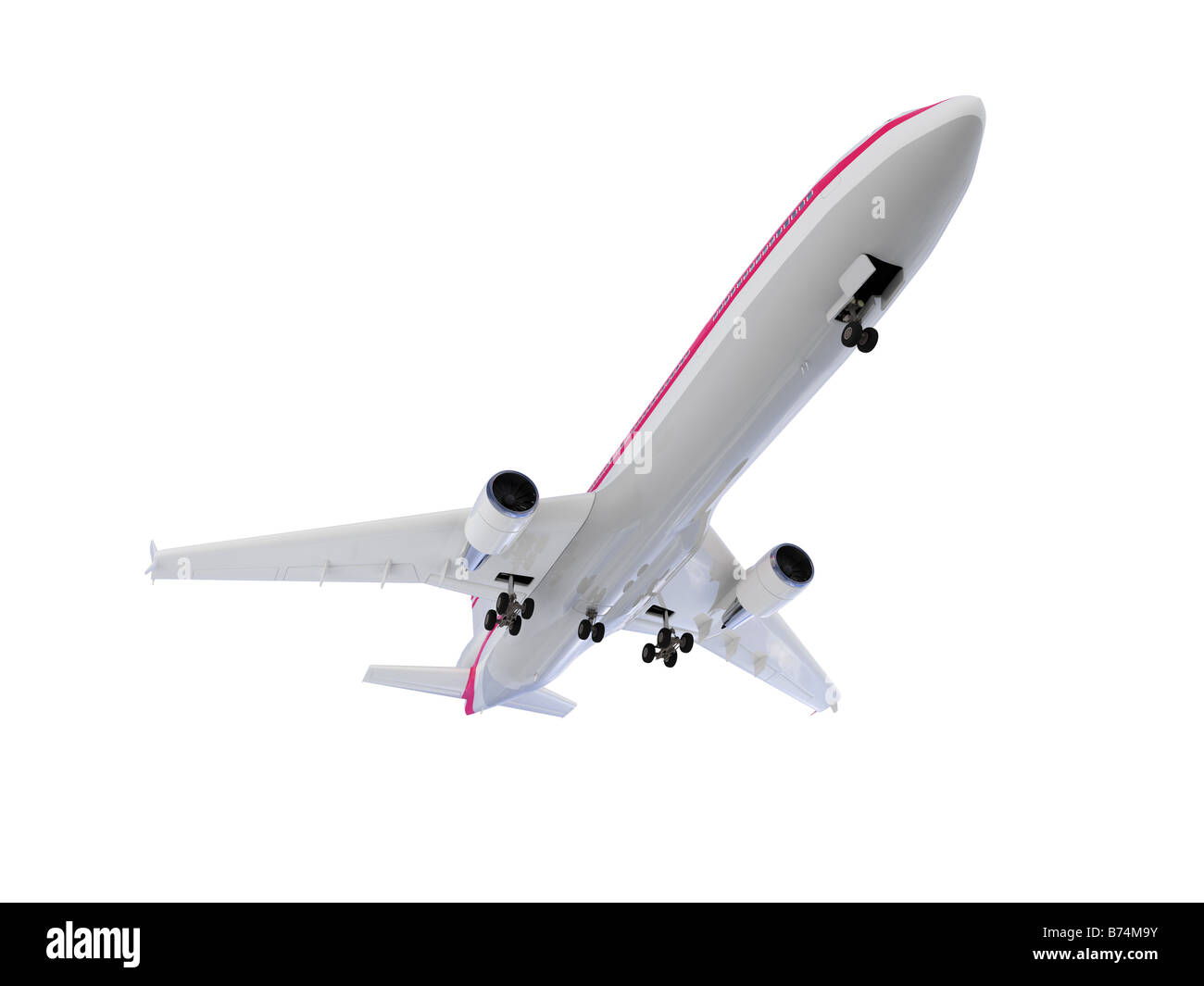 Avion isolé sur fond blanc Banque D'Images