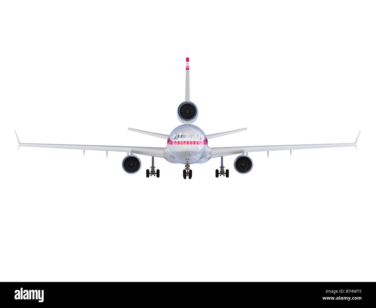 Avion isolé sur fond blanc Banque D'Images