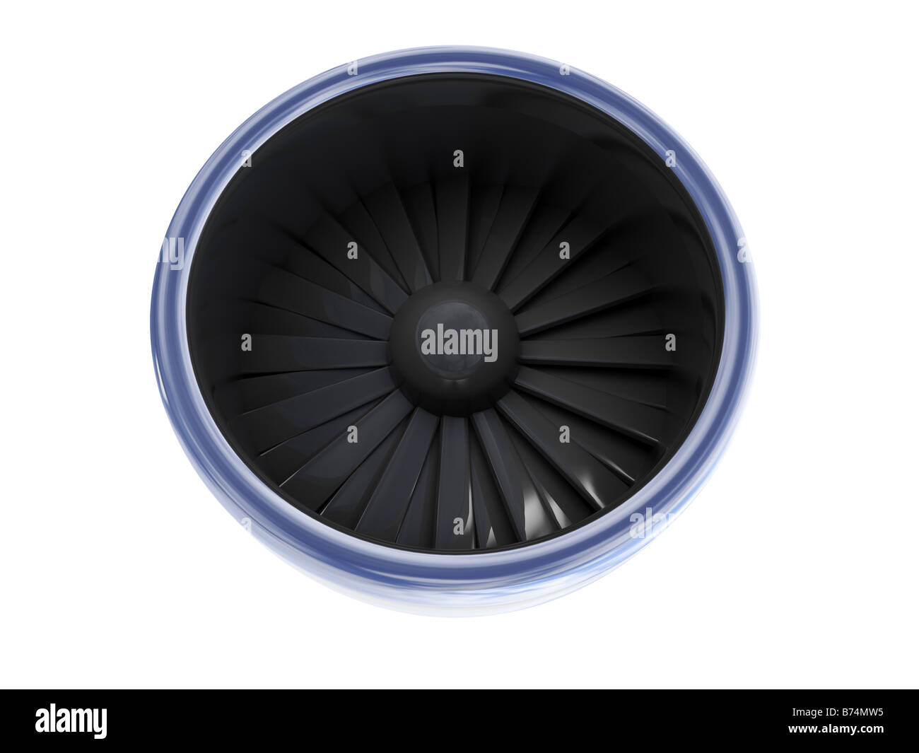 Turbine isolé sur fond blanc Banque D'Images