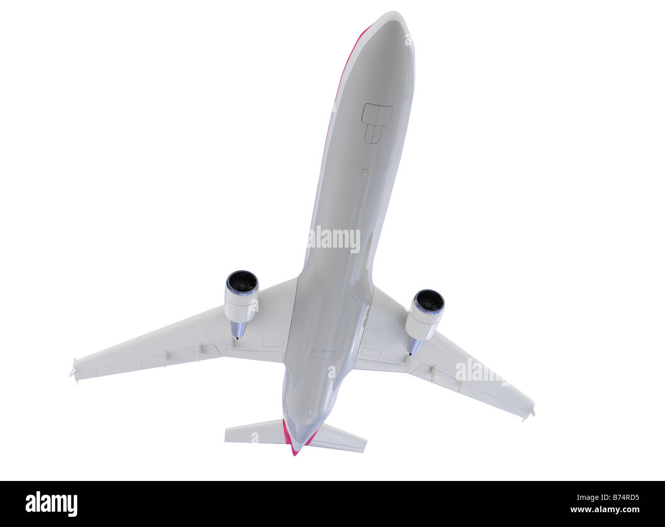 Avion isolé sur fond blanc Banque D'Images