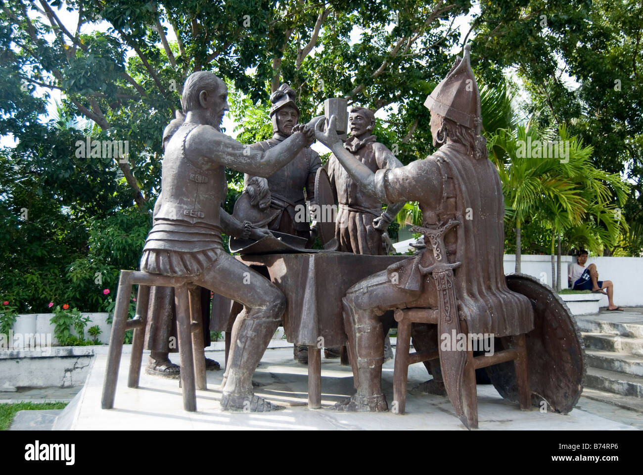 Pacte du Sang Monument, Nr. La ville de Tagbilaran, Bohol, Visayas, Philippines Banque D'Images