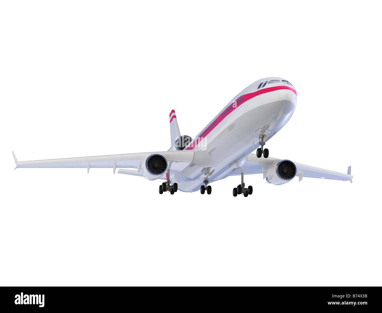 Avion isolé sur fond blanc Banque D'Images