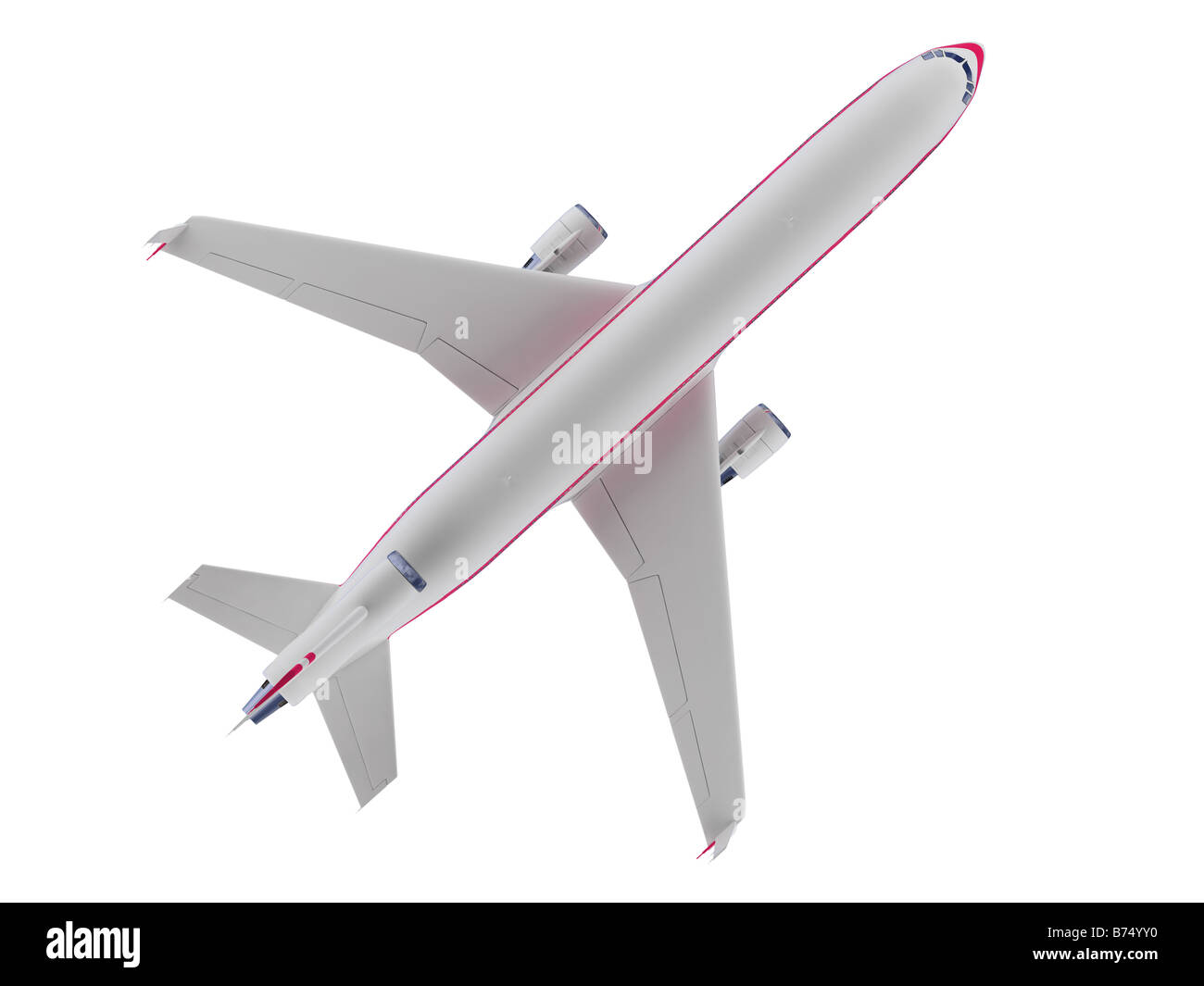 Avion isolé sur fond blanc Banque D'Images