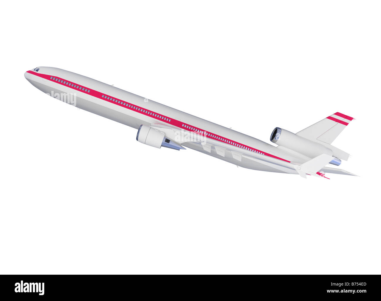 Avion isolé sur fond blanc Banque D'Images